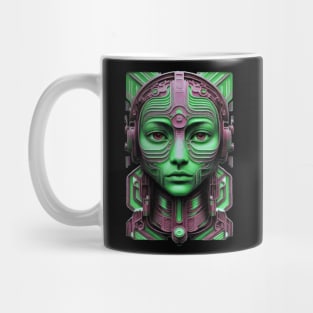 Futurism Dystopian Abstract Modern Portrait Art Mug